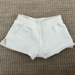 aritzia tna white sweat shorts